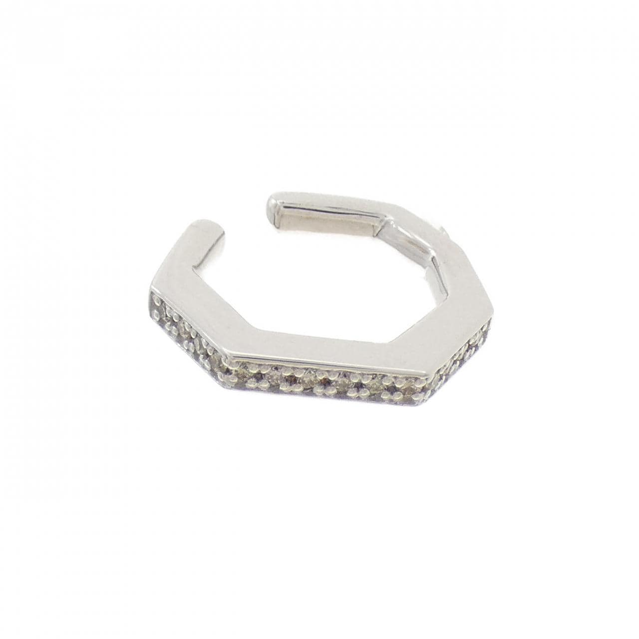 Hirotaka八角形耳夹 0.07CT单耳