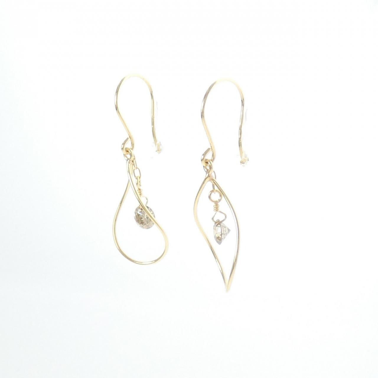 K18YG ダイヤモンド ピアス 0.2CT