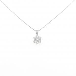 PT950/PT850 フラワー ダイヤモンド ネックレス 0.64CT