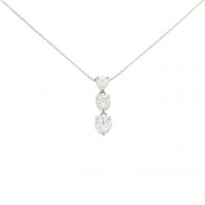 PT850 スリーストーン ダイヤモンド ネックレス 0.60CT