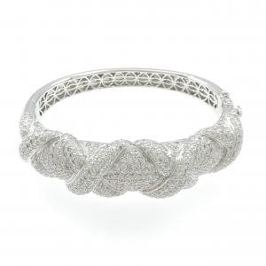 K18WG ダイヤモンド バングル 10.15CT