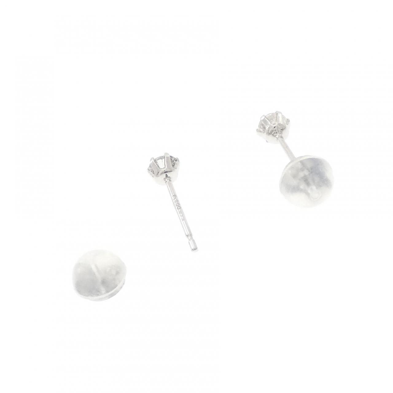 PT900 ソリティア ダイヤモンド ピアス 0.28CT