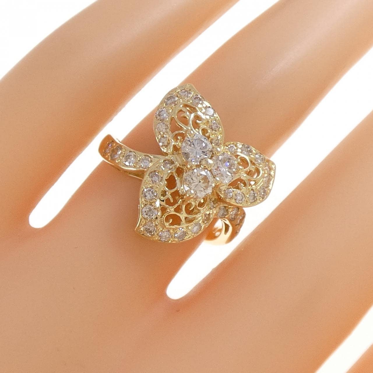 K18YG ダイヤモンド リング 1.00CT