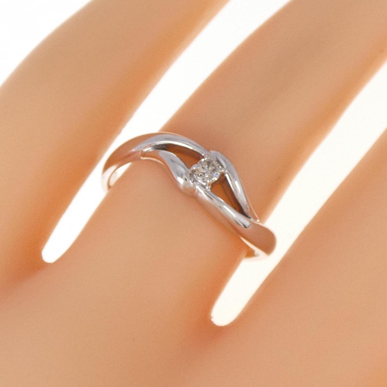 K10WG ダイヤモンド リング 0.05CT