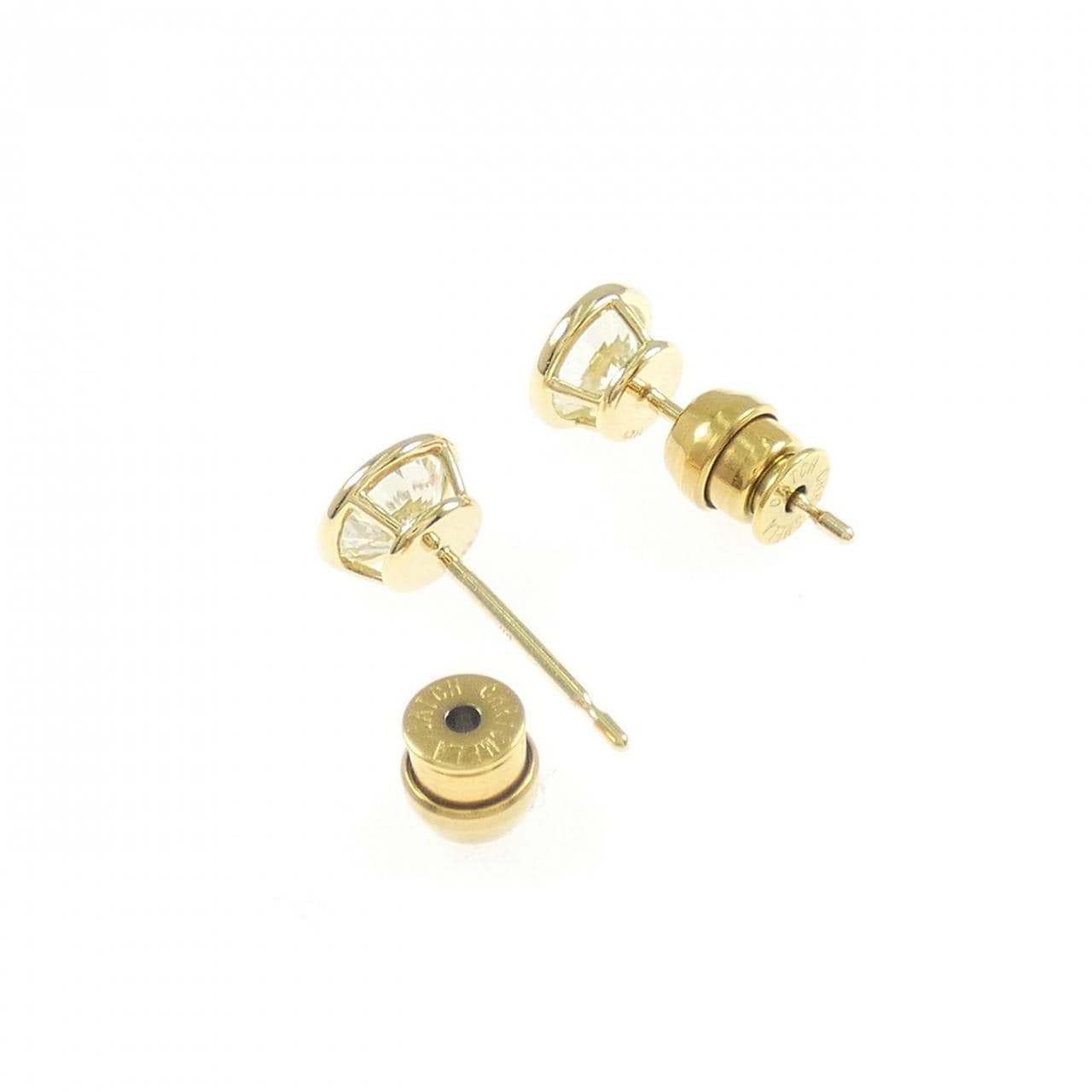 【リメイク】K18YG/ST ダイヤモンド ピアス 0.663CT 0.715CT I I1 VG-GOOD