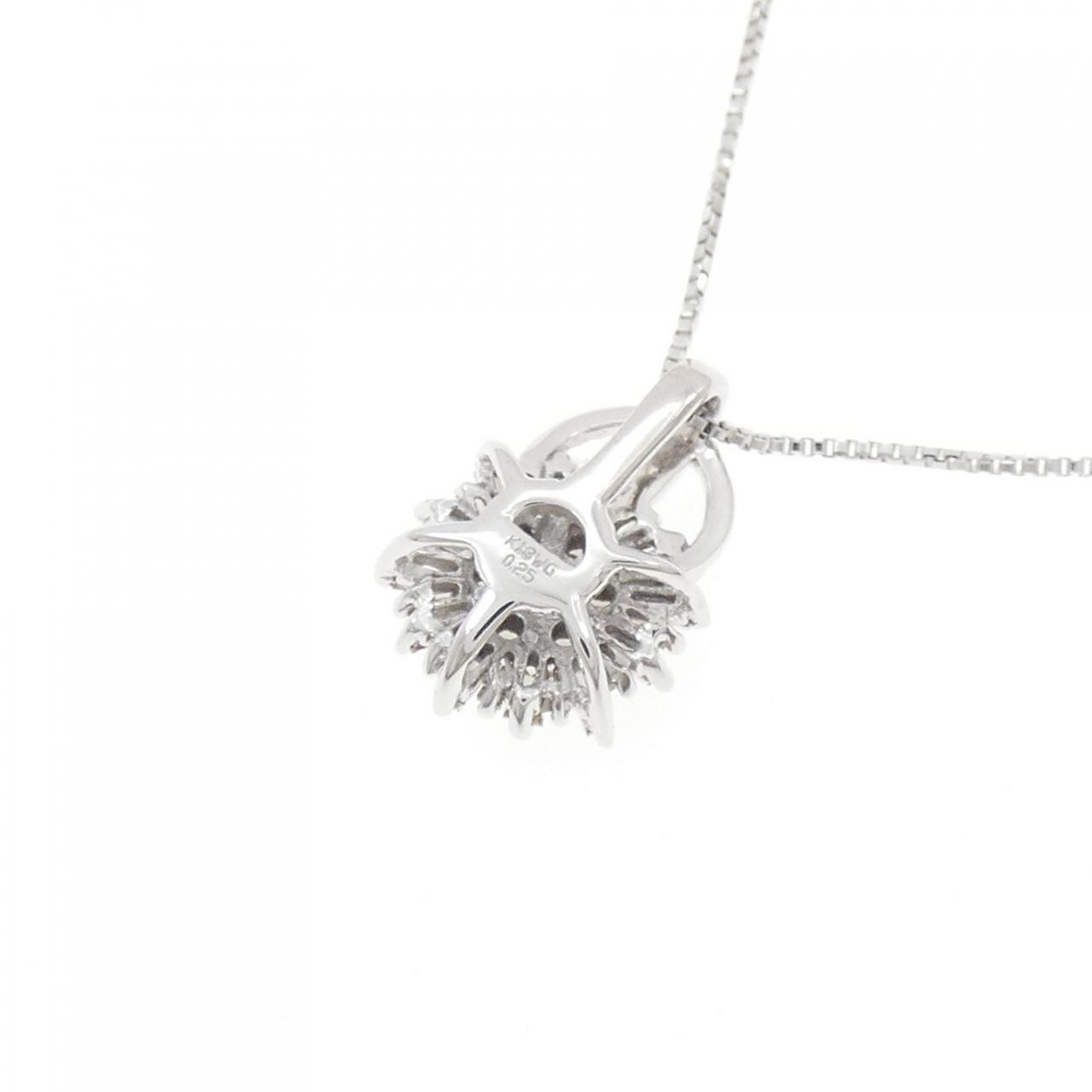 K18WG ダイヤモンド ネックレス 0.25CT