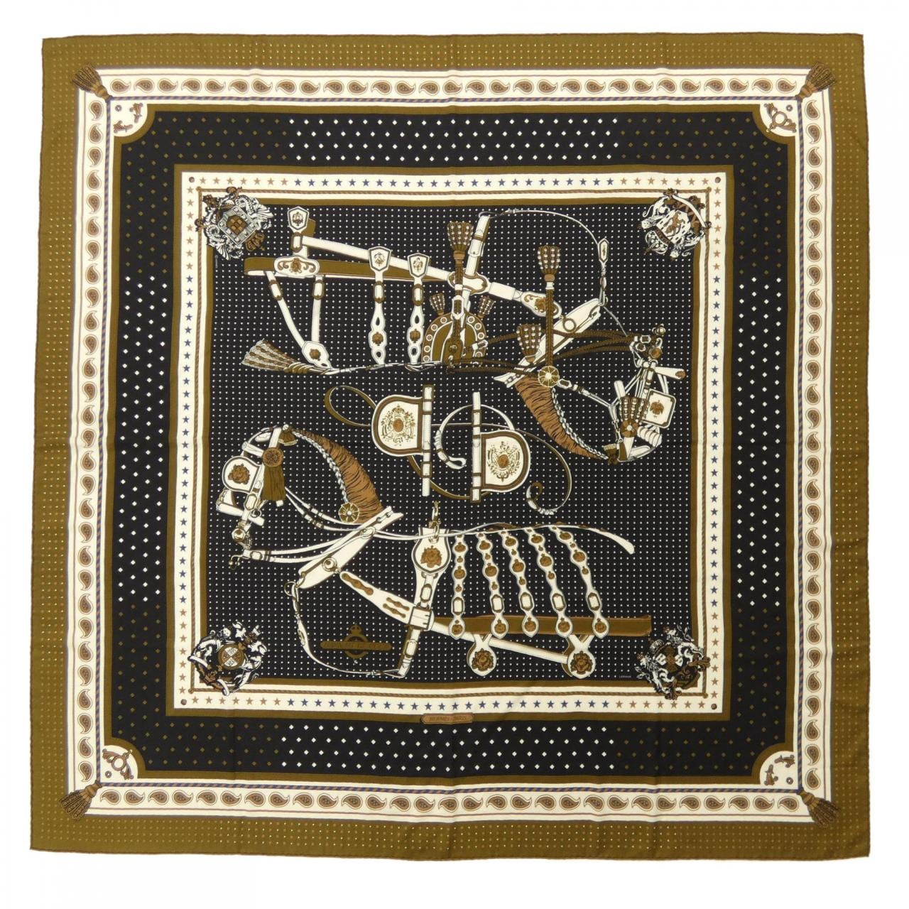 エルメス HERMES HARNAIS DE COUR BANDANA H243935S カレジェアン140 ショール