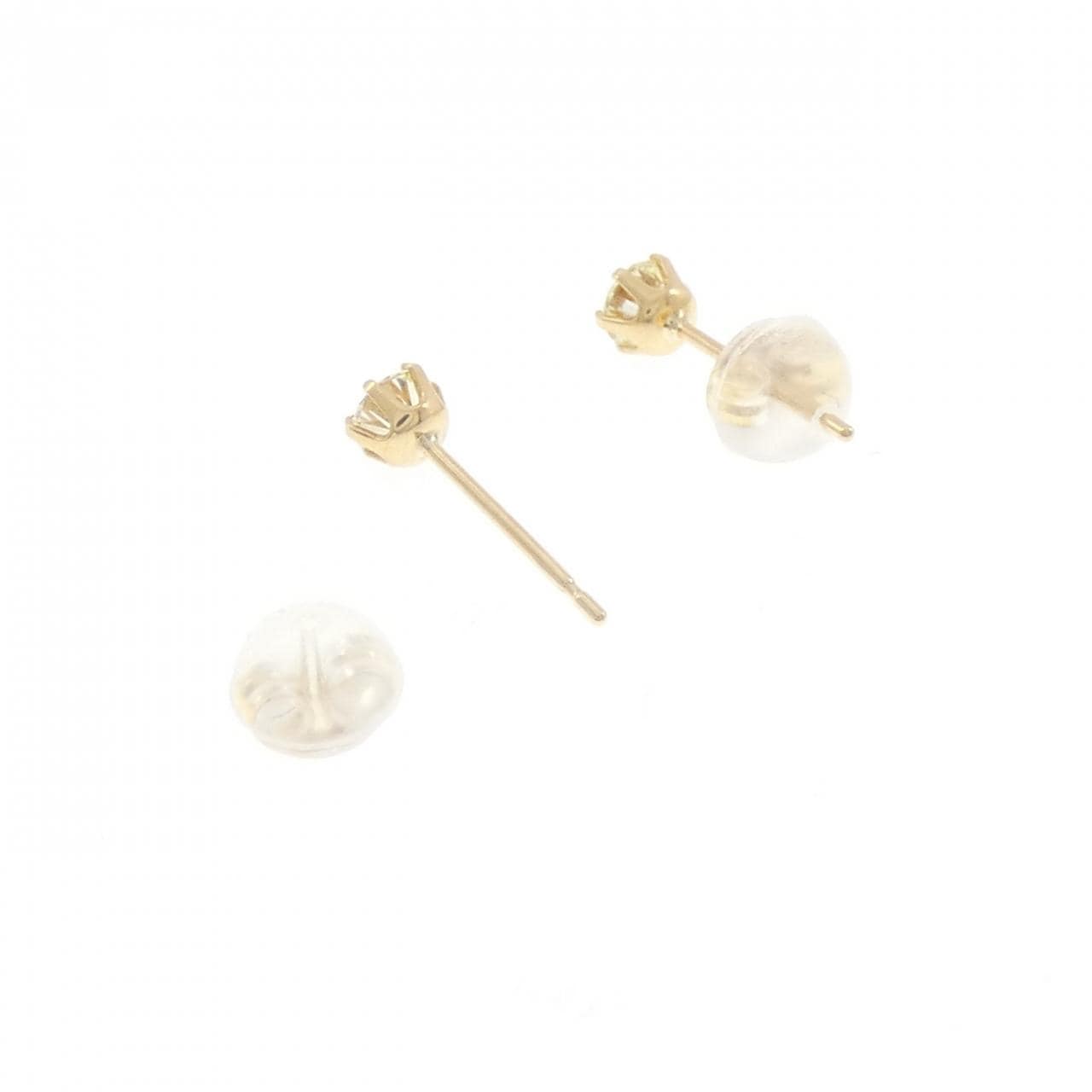K18YG ソリティア ダイヤモンド ピアス 0.30CT