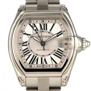 【ノーメンテナンス還元価格】カルティエ ロードスターGMT XL W62032X6 SS 自動巻