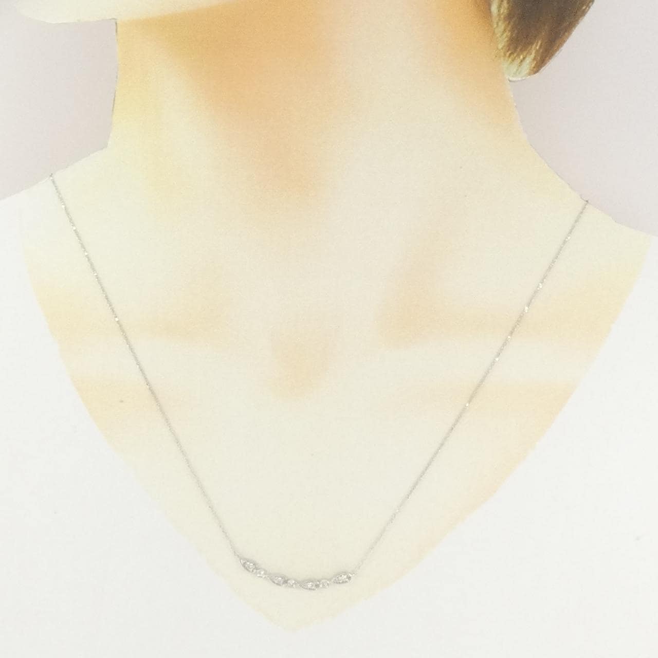 PT900/PT850 ダイヤモンド ネックレス 0.15CT