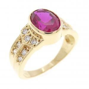 クレサンベール 合成ルビー リング 1.70CT