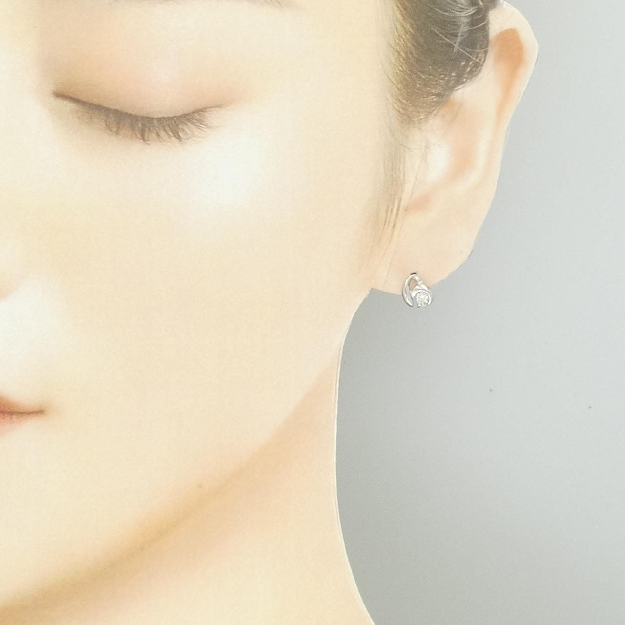PT900 ダイヤモンド ピアス 0.16CT