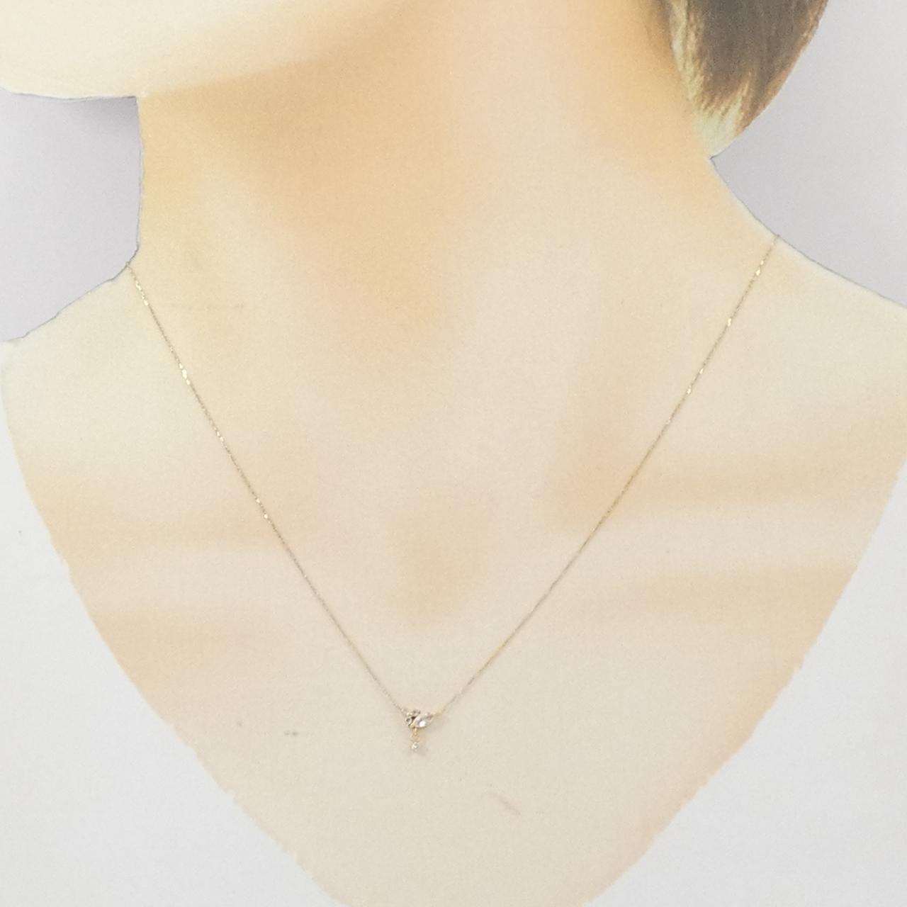 K10YG ホワイトトパーズ ネックレス