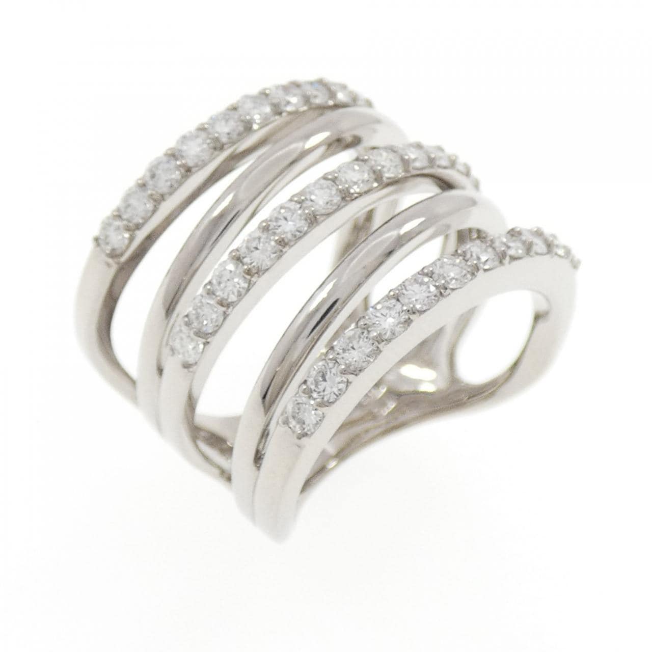 K18WG ダイヤモンド リング 1.00CT