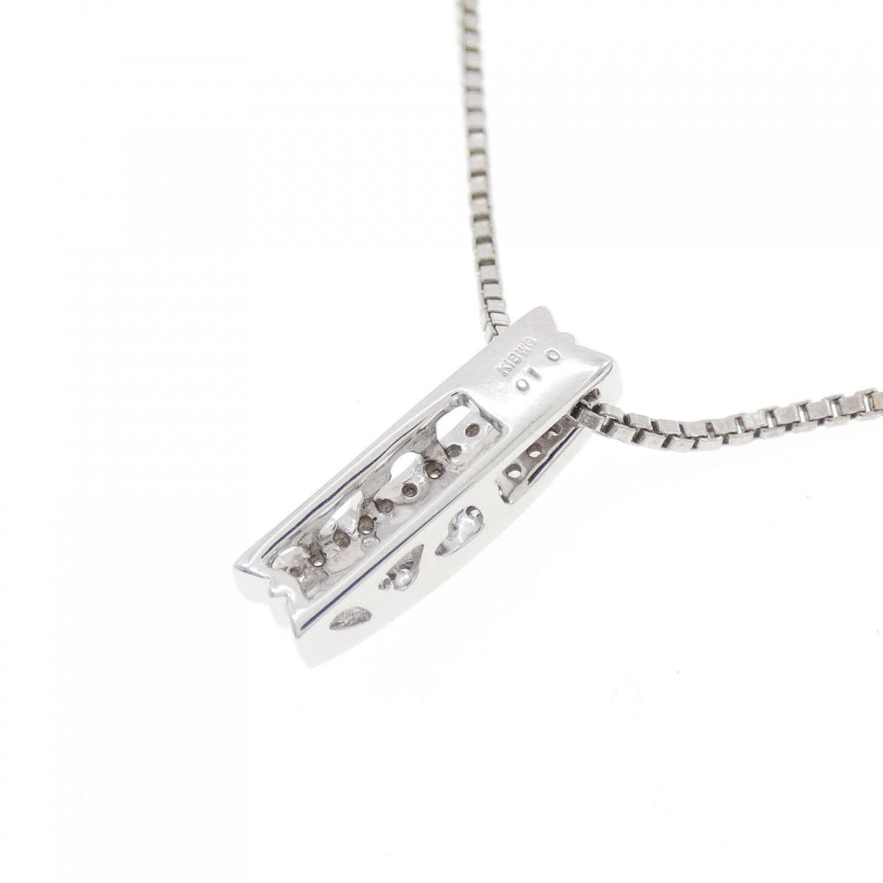 K18WG ダイヤモンド ネックレス 0.10CT