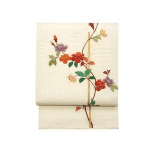 夏名古屋帯　絽織　刺繍加工