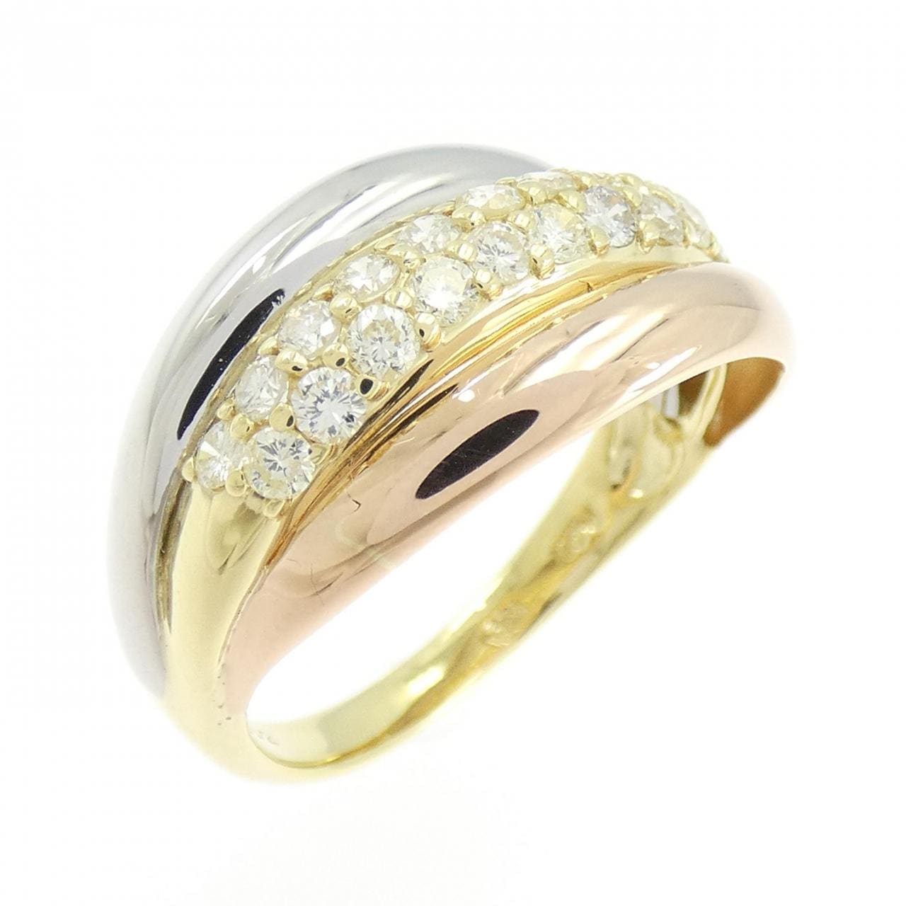 K18YG/PT900/K18PG Diamond Ring 0.52CT