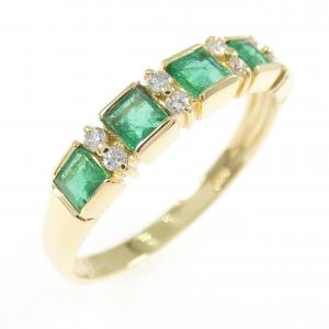 K18YG エメラルド リング 0.51CT