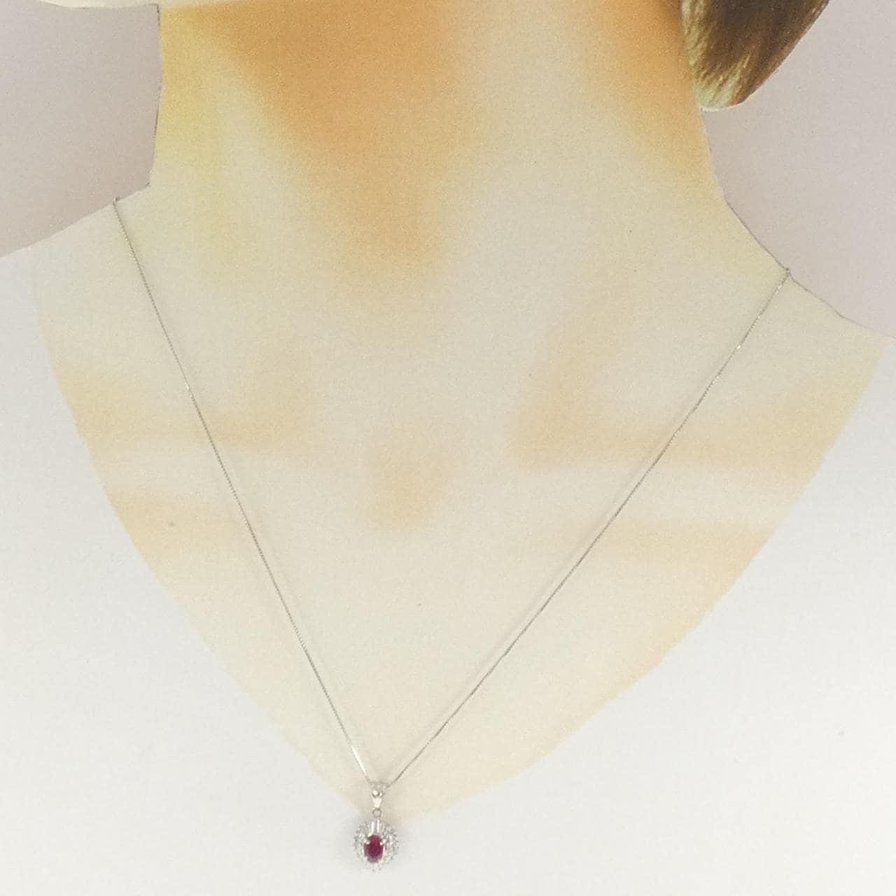 PT/PT850 ルビー ネックレス 0.62CT