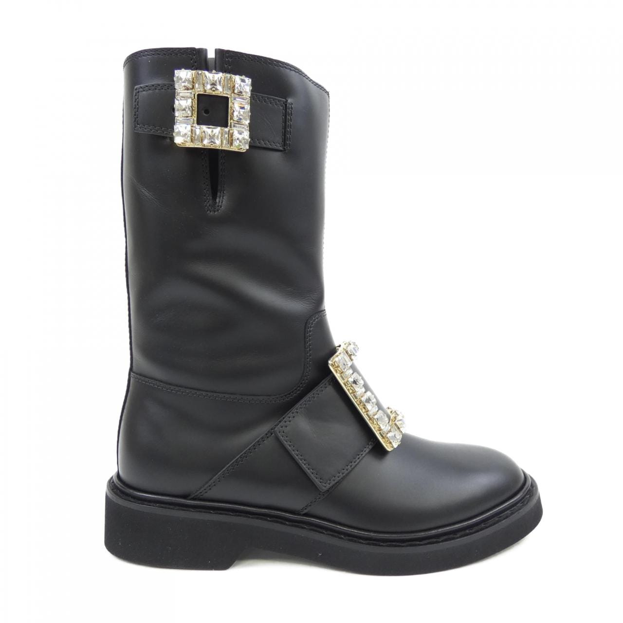 ロジェヴィヴィエ ROGER VIVIER ヴィヴ レンジャーストラス バックル ブーツ