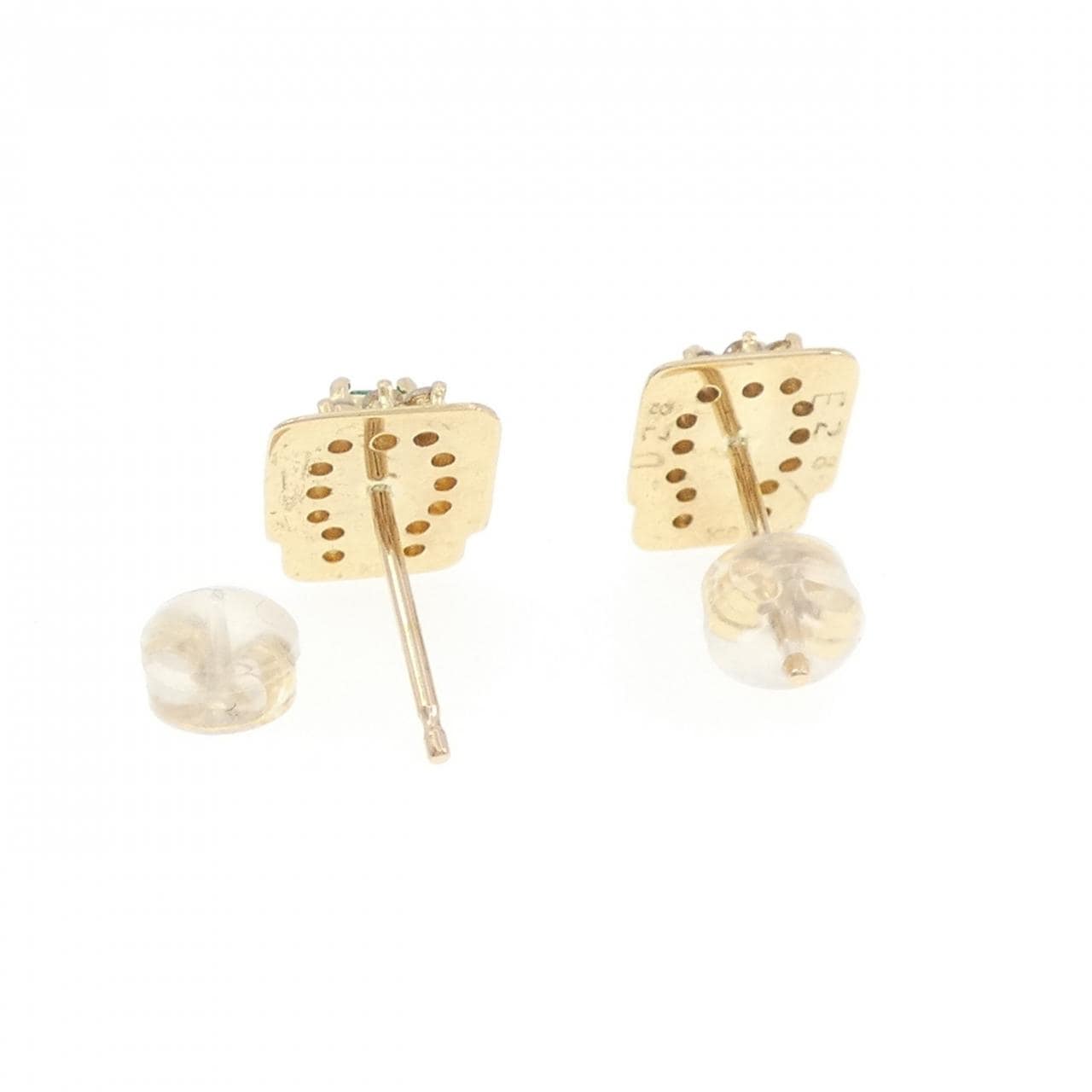 K18YG エメラルド ピアス 0.28CT