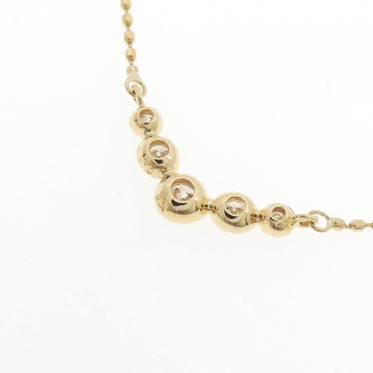 K18YG ダイヤモンド ネックレス 0.12CT