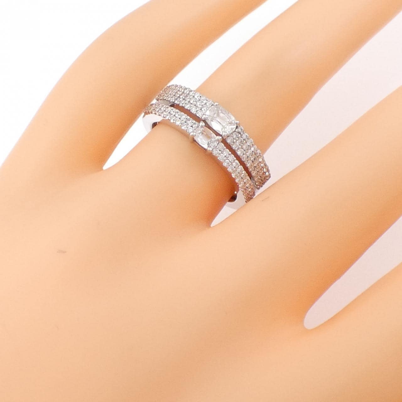 K18WG ダイヤモンド リング 0.80CT