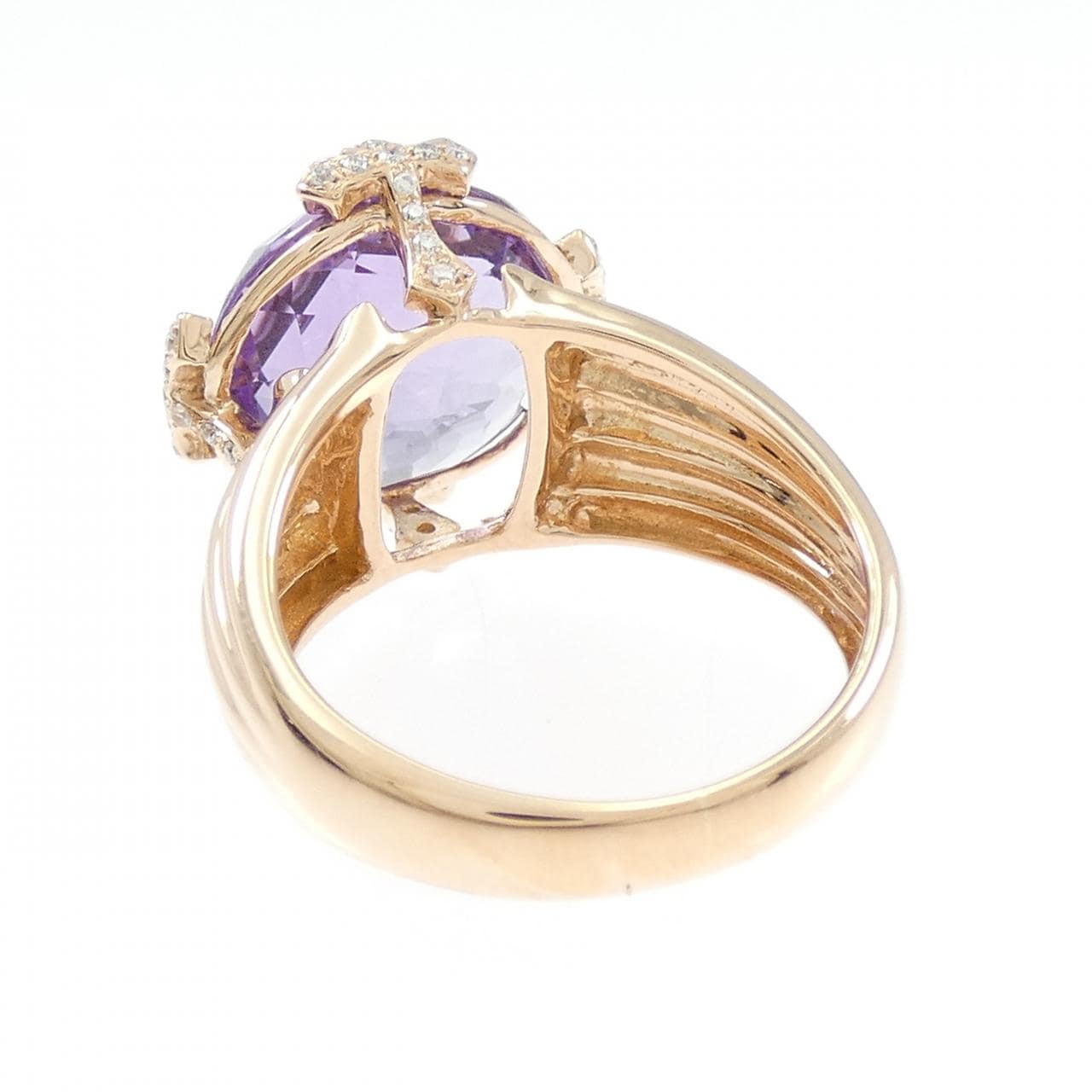 K18PG アメジスト リング 7.0CT