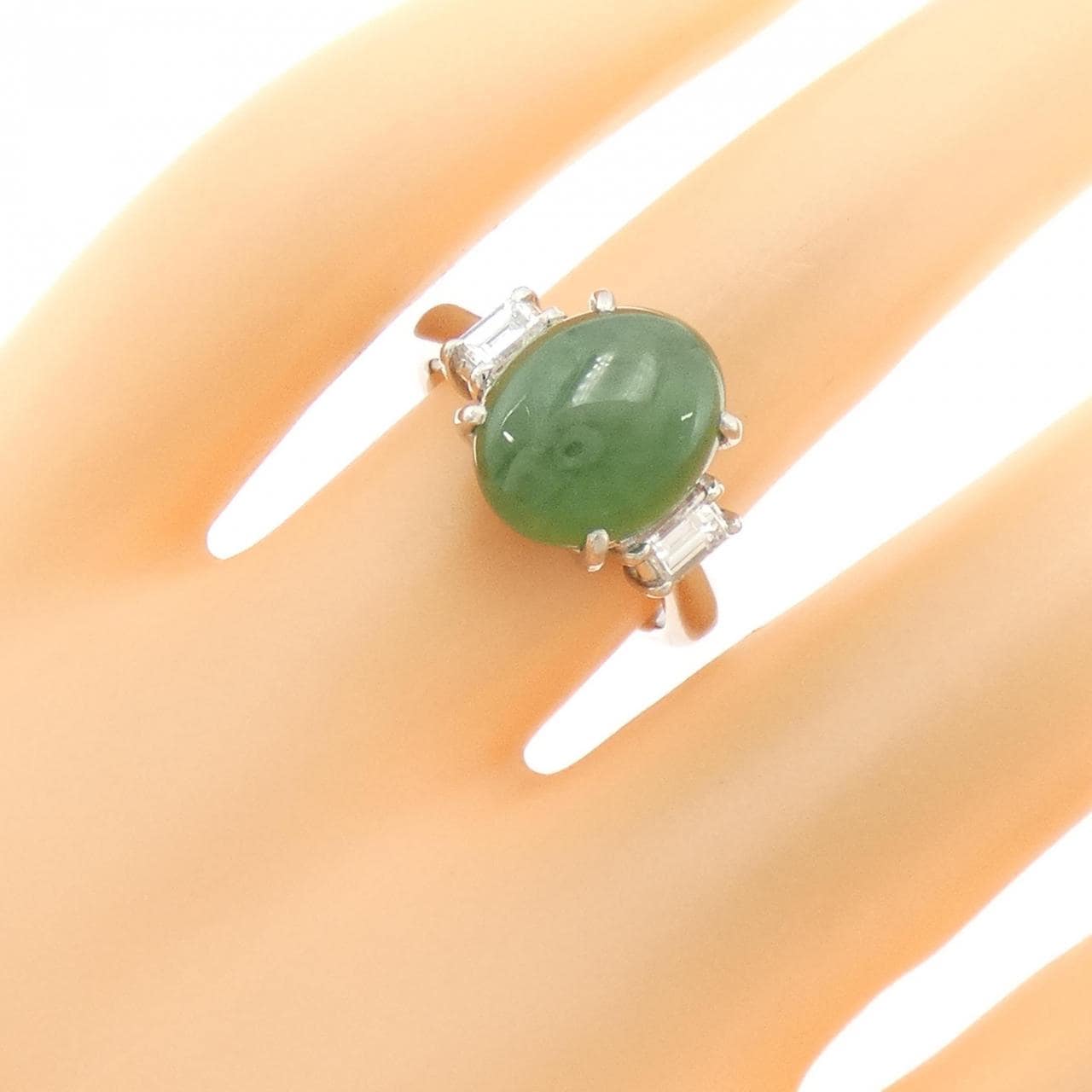 PT900 ヒスイ リング 5.429CT