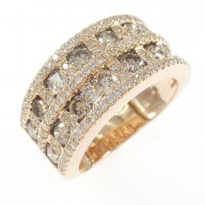 K18PG ダイヤモンド リング 1.90CT