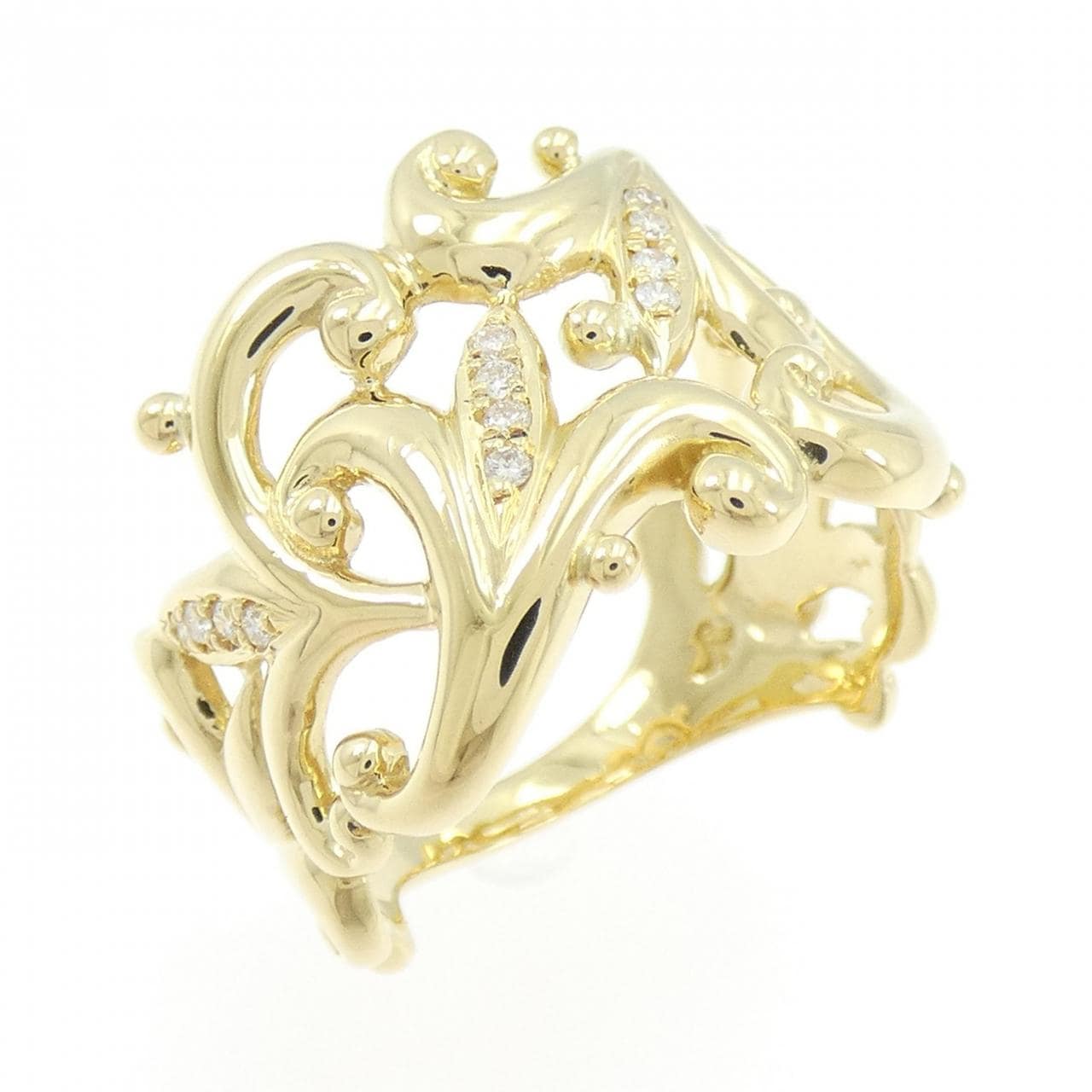 K18YG ダイヤモンド リング 0.12CT