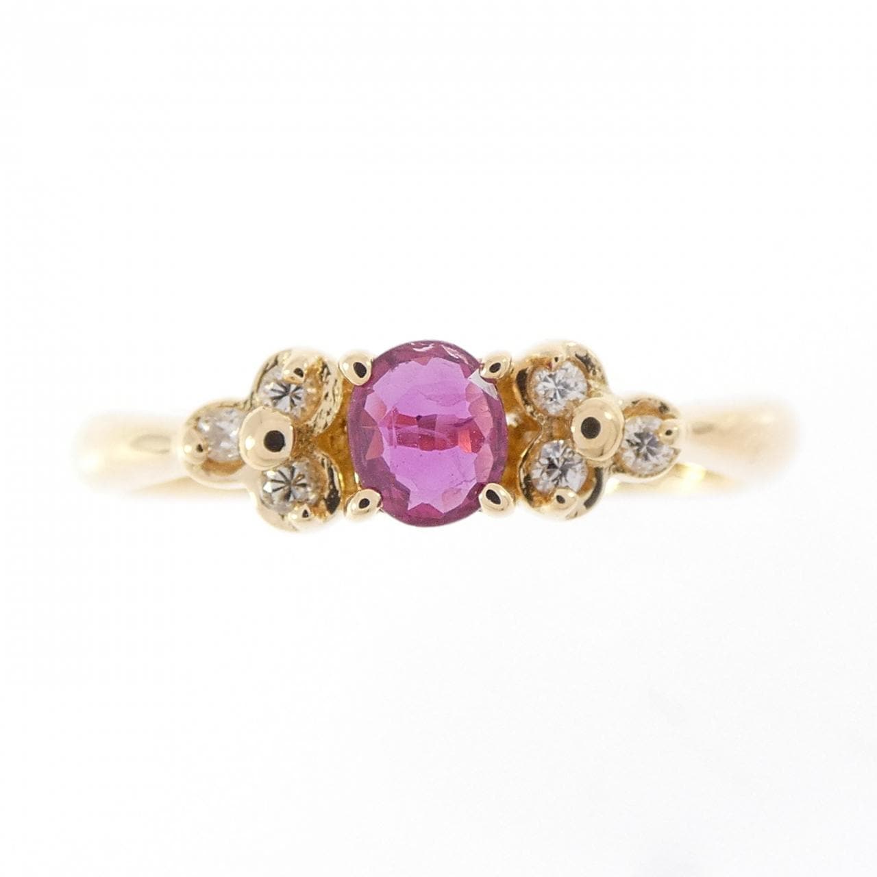 K18YG ルビー リング 0.19CT