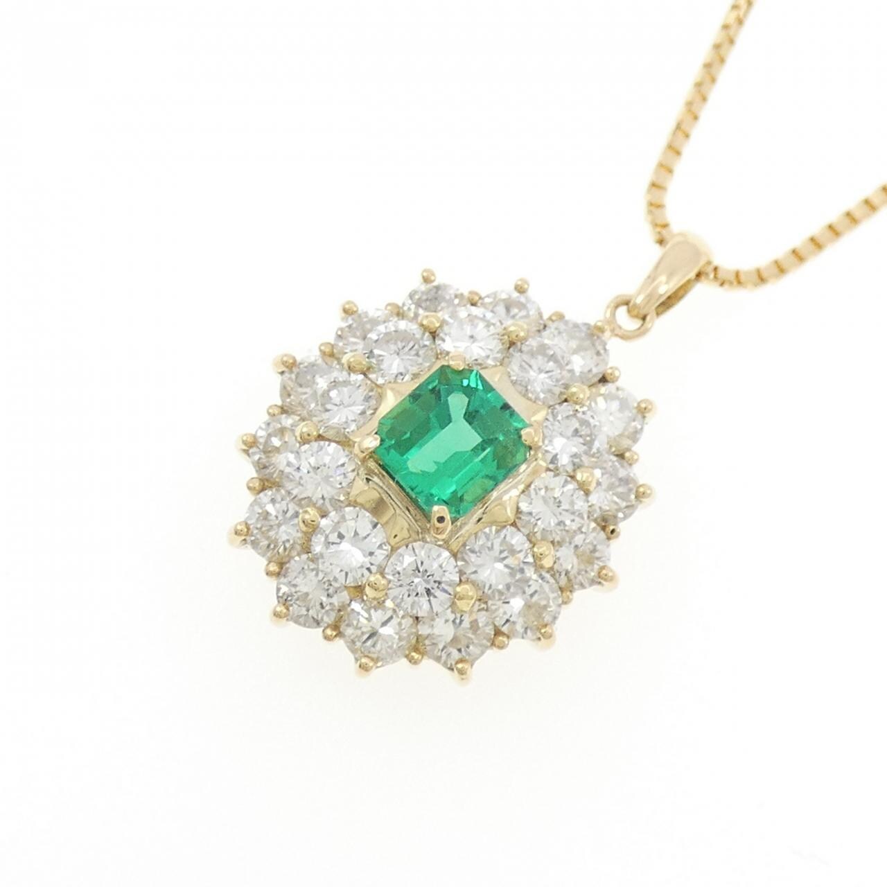 K18YG エメラルド ネックレス 0.50CT
