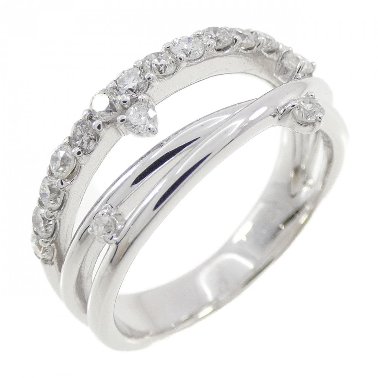 K18WG ダイヤモンド リング 0.50CT