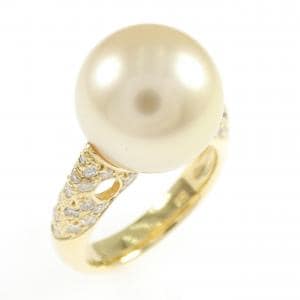 K18YG 白蝶パール リング 12.4mm