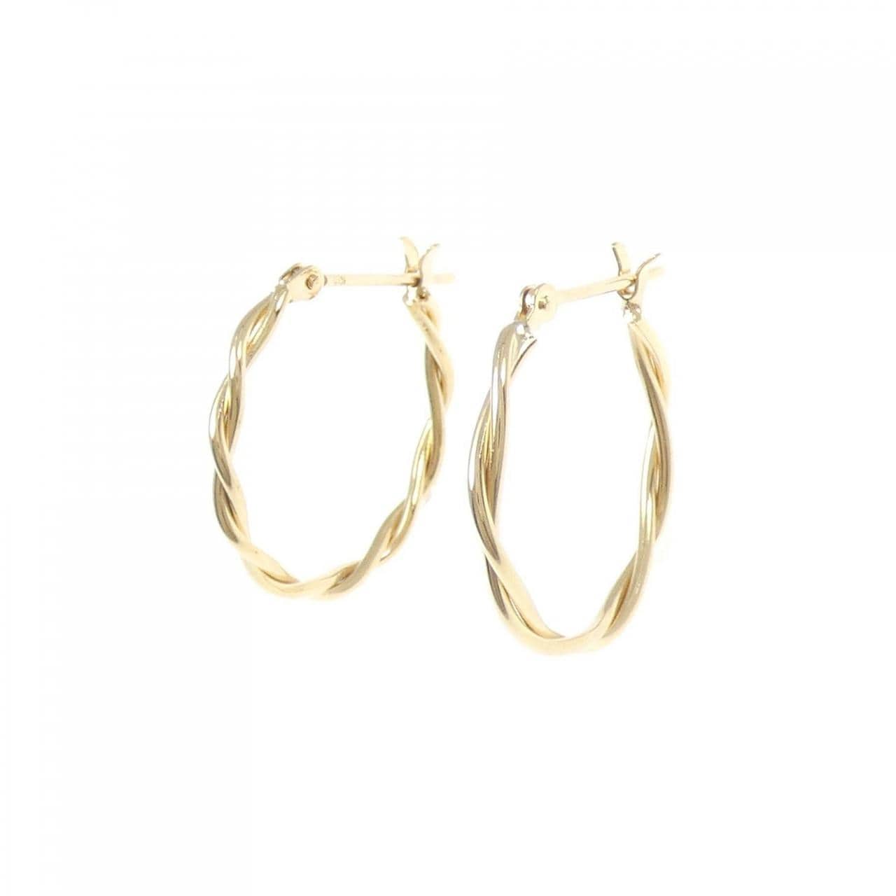 K18YG フープ ピアス