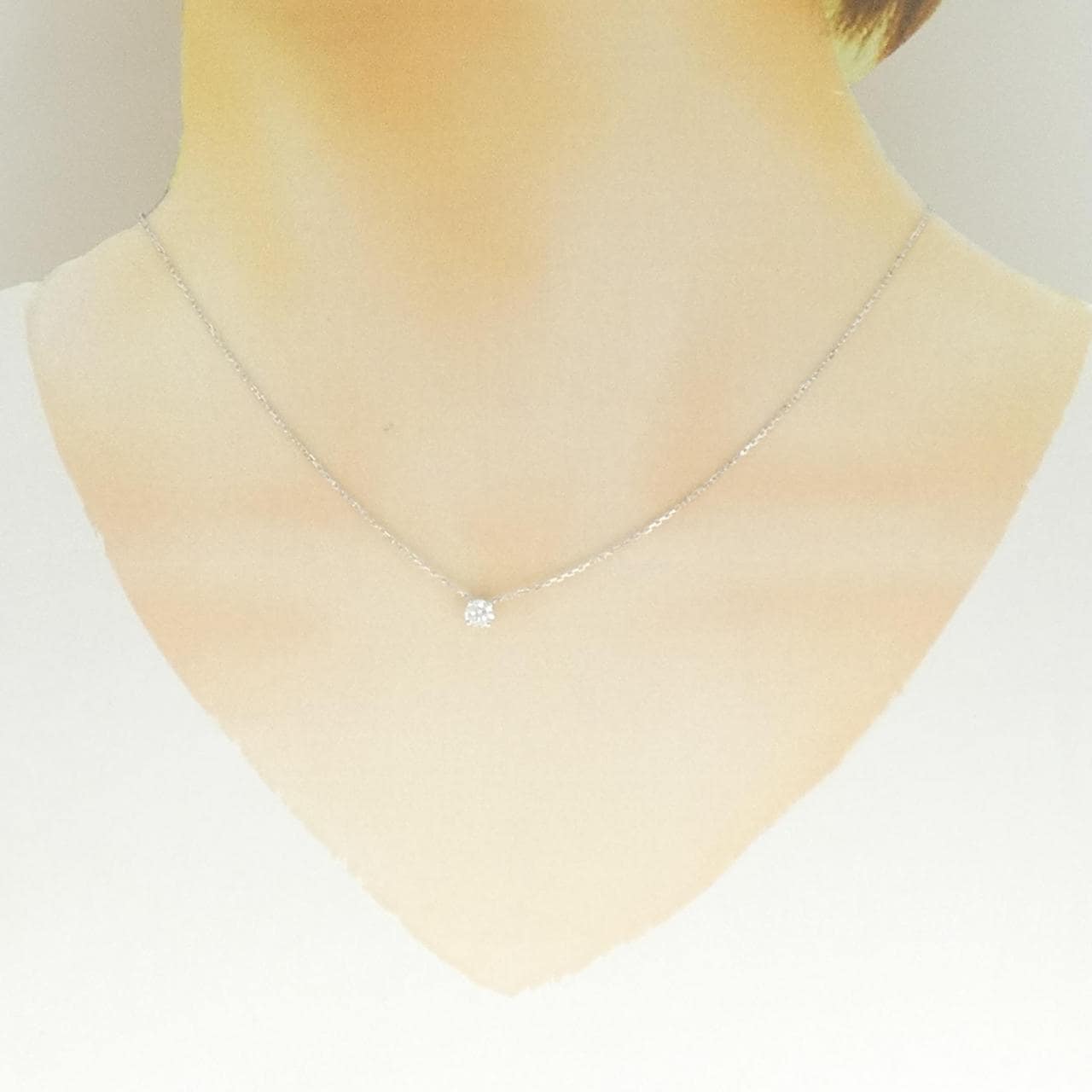 カルティエ 1895 ネックレス 0.30CT G VS2 EXT