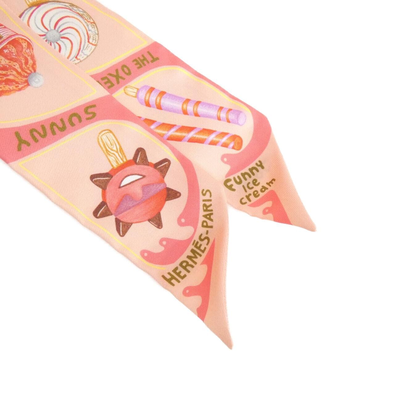 エルメス FUNNY ICE CREME ツイリー 064109S スカーフ