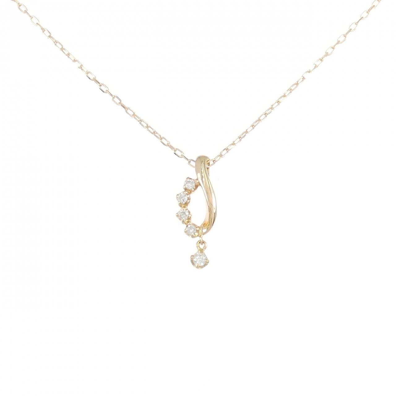 K18PG ダイヤモンド ネックレス 0.08CT