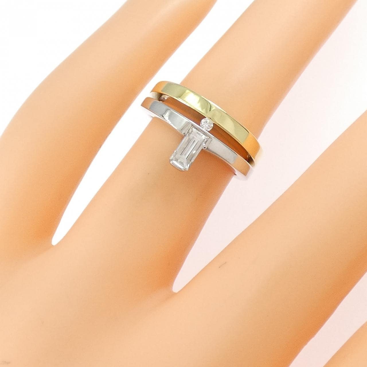 K18WG/K18YG Diamond Ring 0.28CT