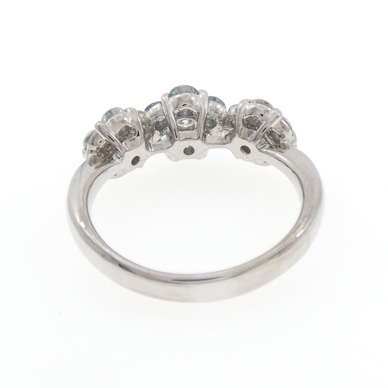 K18WG フラワー ダイヤモンド リング 0.48CT