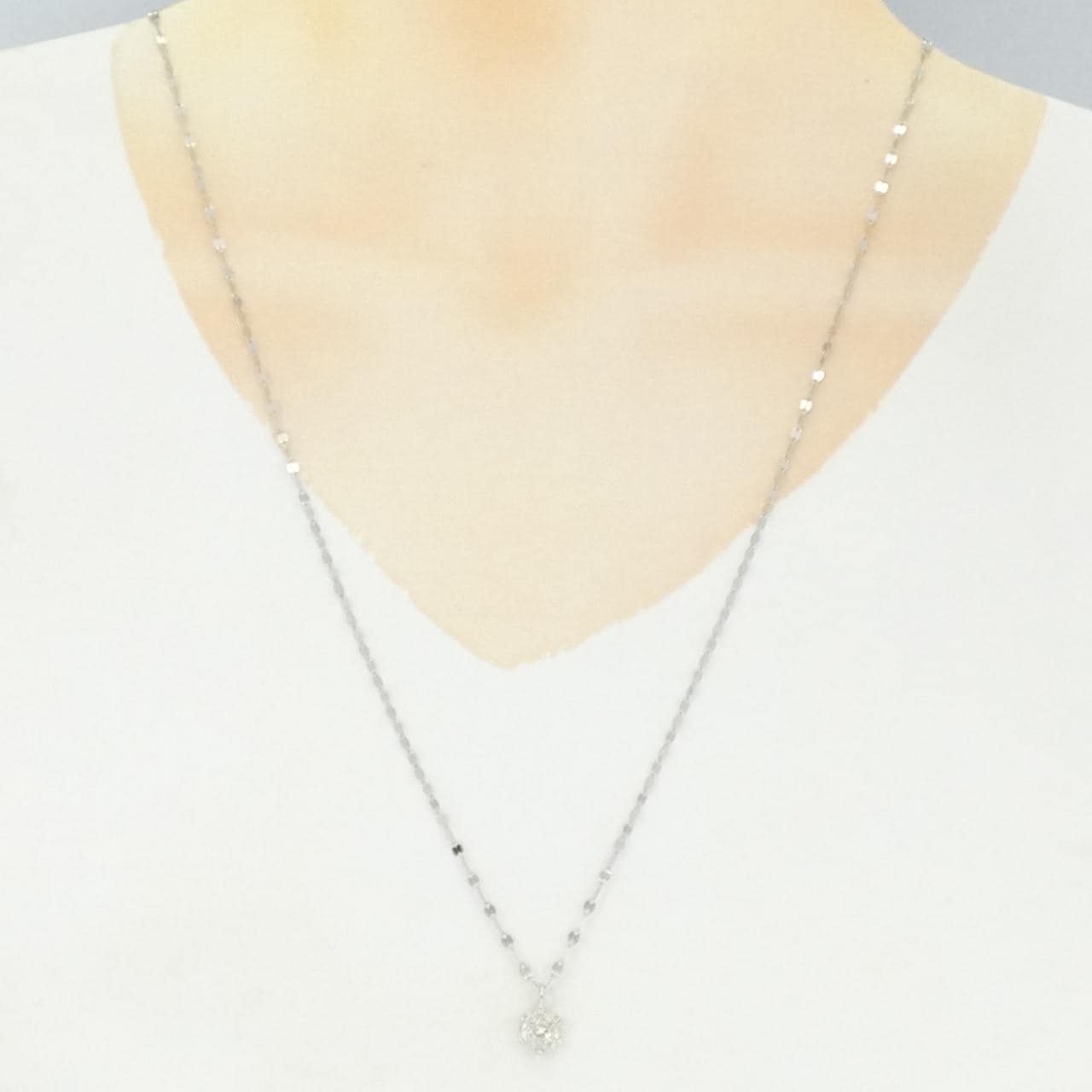 PT900/PT850 ダイヤモンド ネックレス 0.31CT