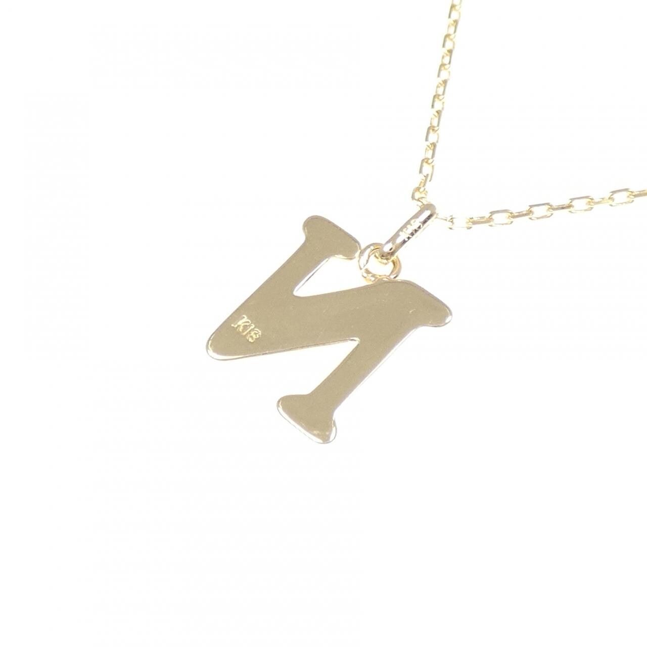 K18YG イニシャルN ネックレス