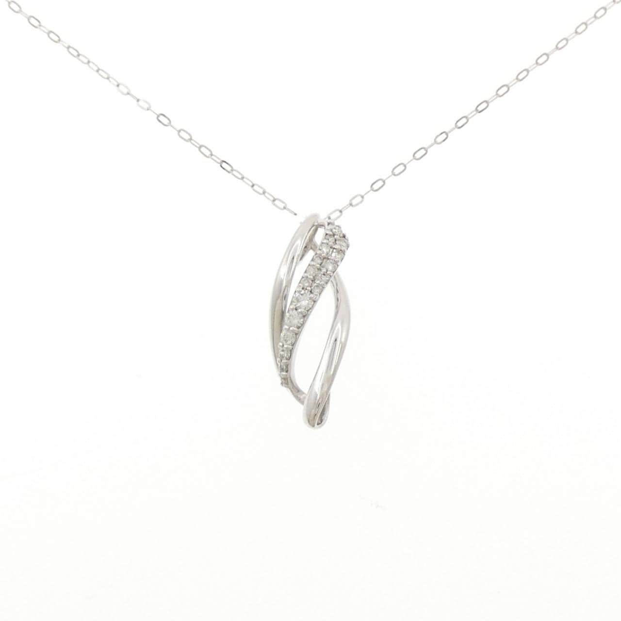 K18WG ダイヤモンド ネックレス 0.17CT