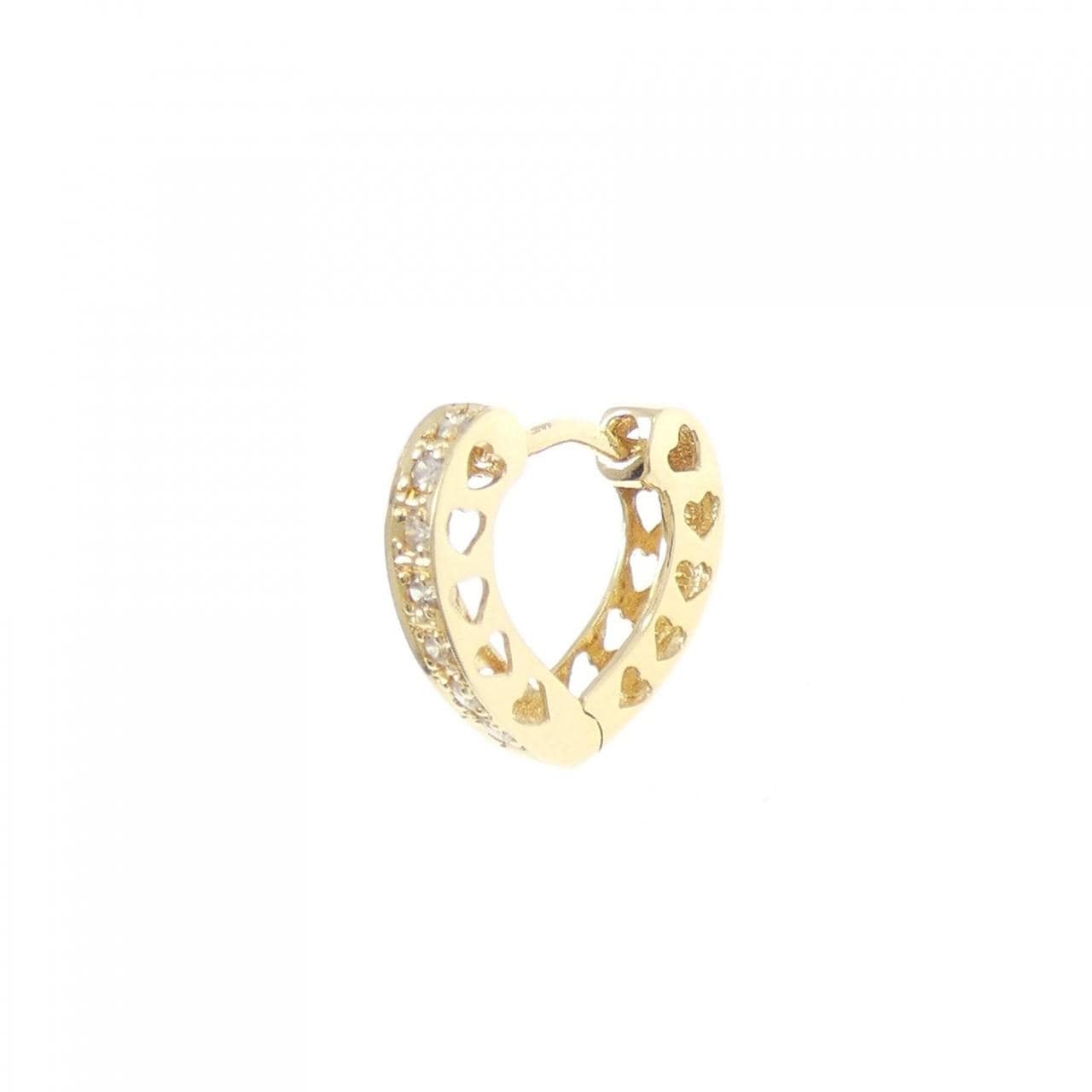 K18YG ダイヤモンド ピアス 0.07CT 片耳