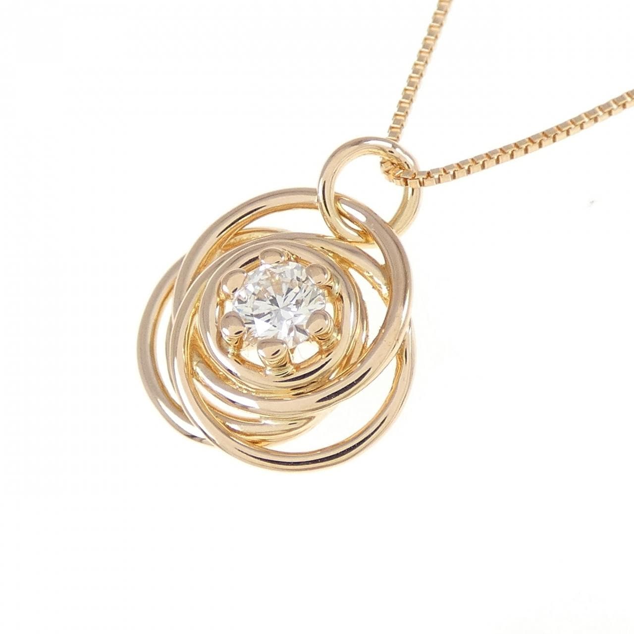 K18PG ダイヤモンド ネックレス 0.16CT