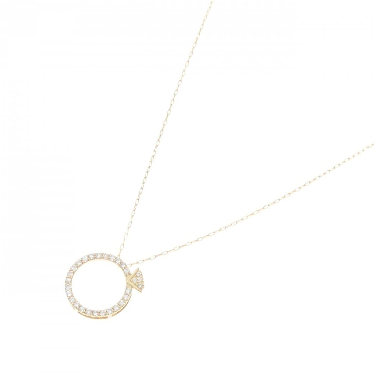 K18YG ダイヤモンド ネックレス 0.30CT
