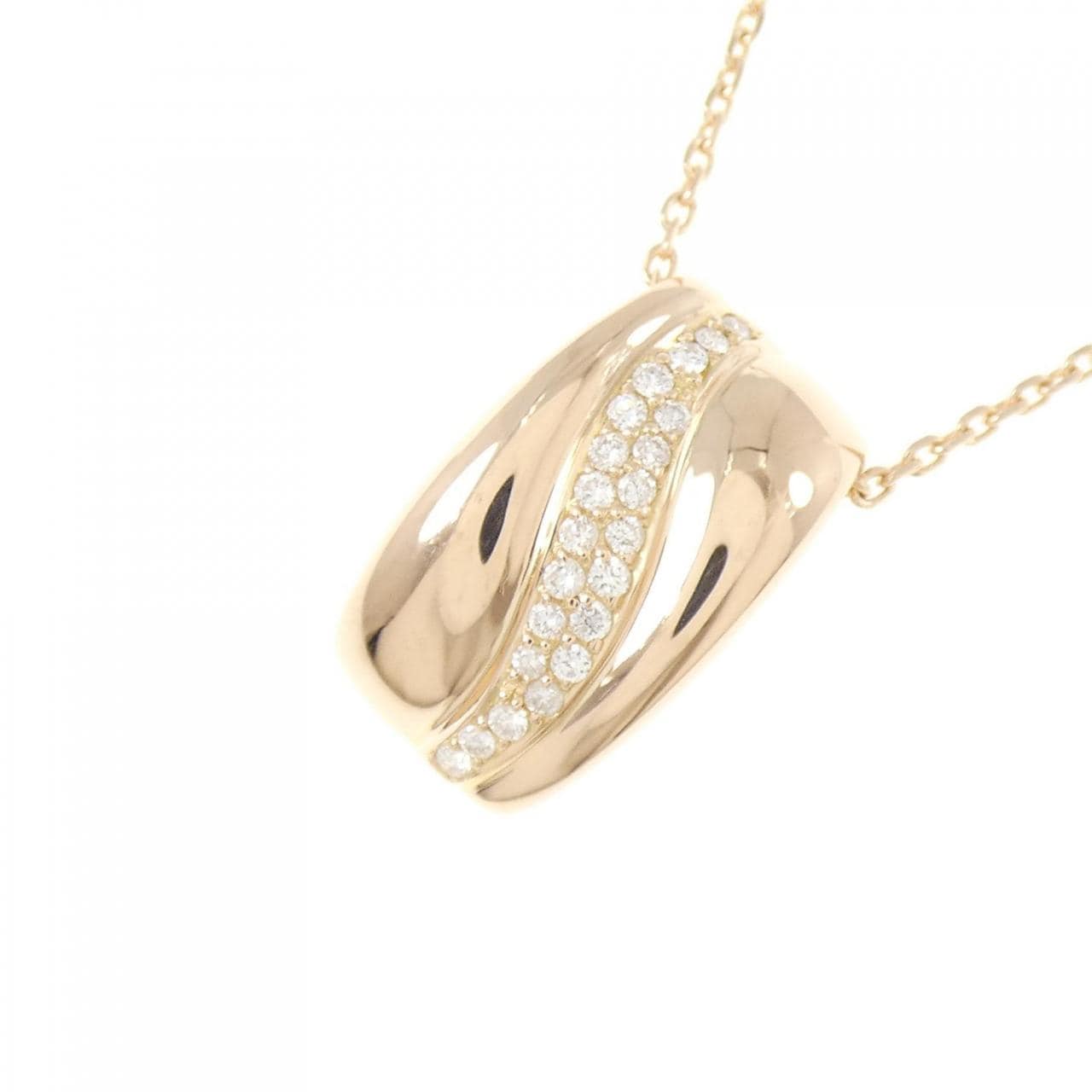 K18PG ダイヤモンド ネックレス 0.14CT