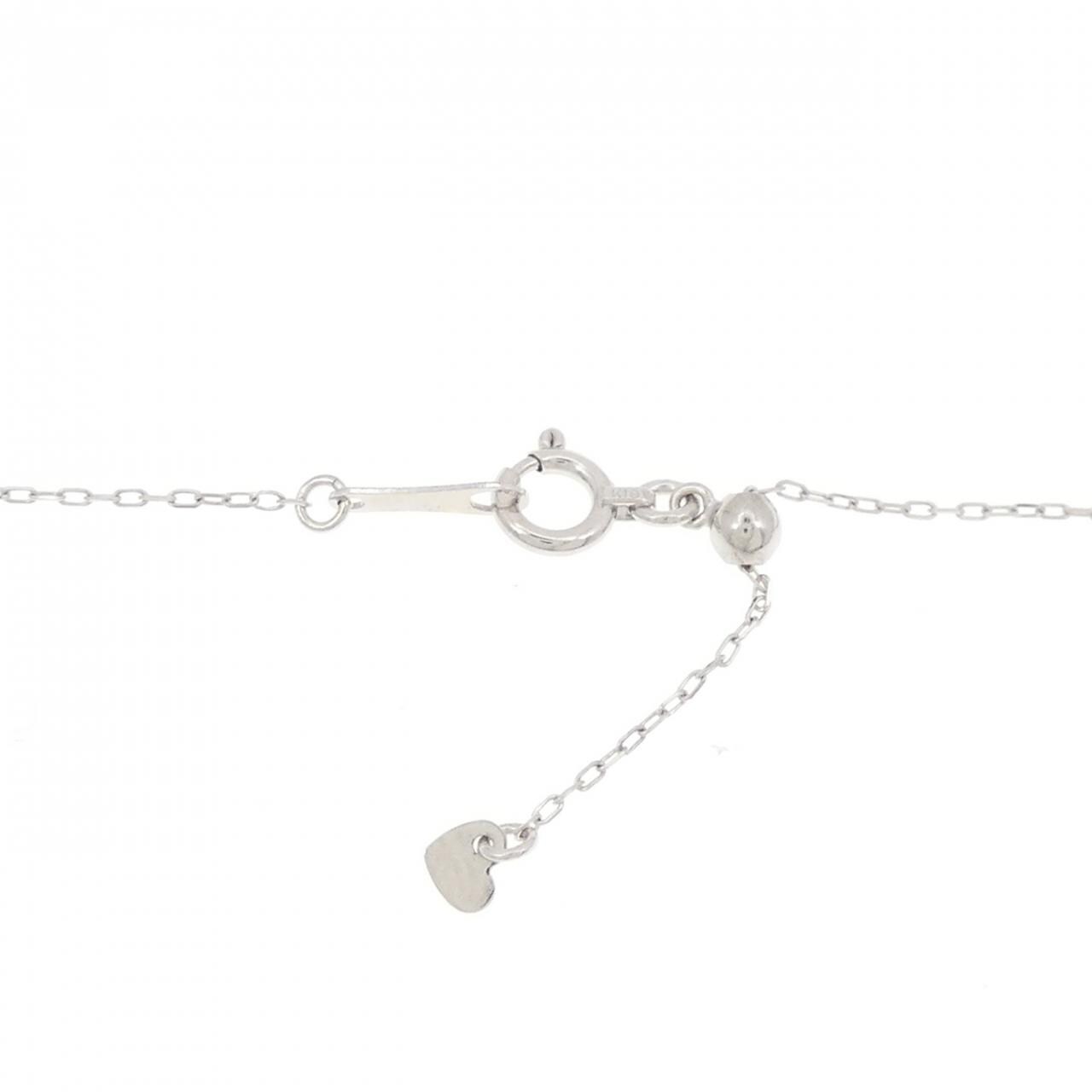 K18WG ソリティア ダイヤモンド ネックレス 0.20CT