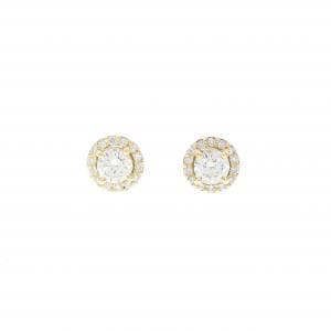 【リメイク】K18YG/ST ダイヤモンド ピアス 0.251CT 0.258CT F VS1 VG-G